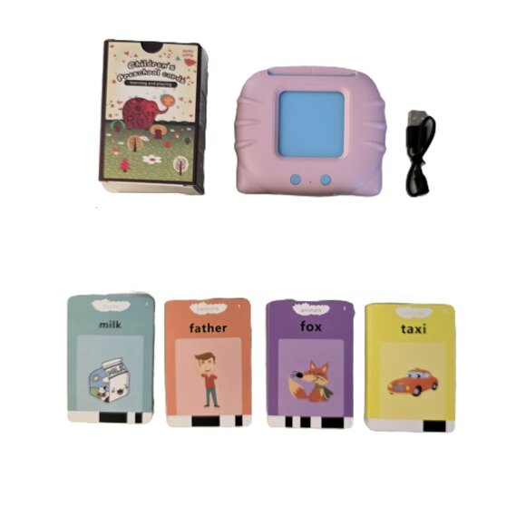 Talking Flash Cards Learning Educational Word Game Montessori Kids Toddlers NEW - Picture 4 of 8